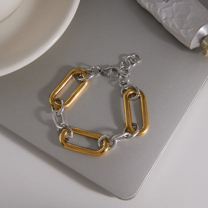 Calanque Bold Mixed-Metal Link Bracelet