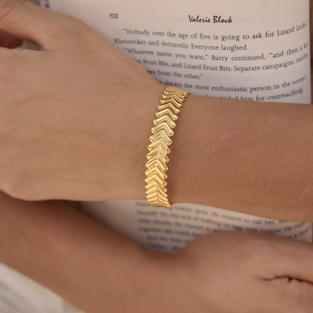 Marram Chevron Open Bracelet