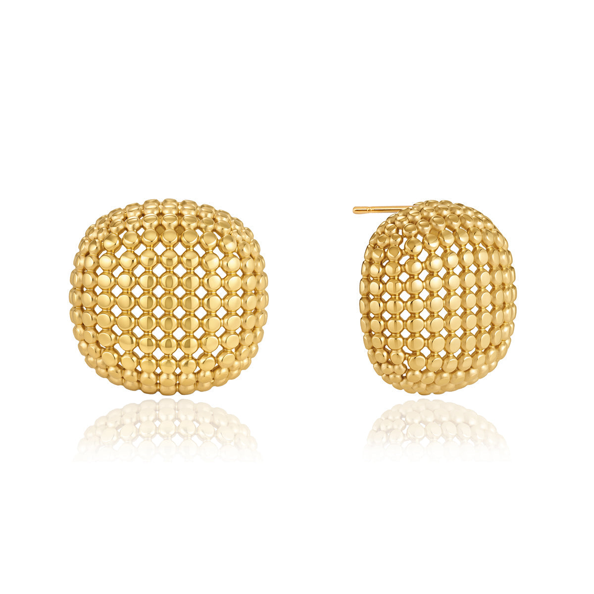 Seafoam Lattice Pillow Stud Earrings