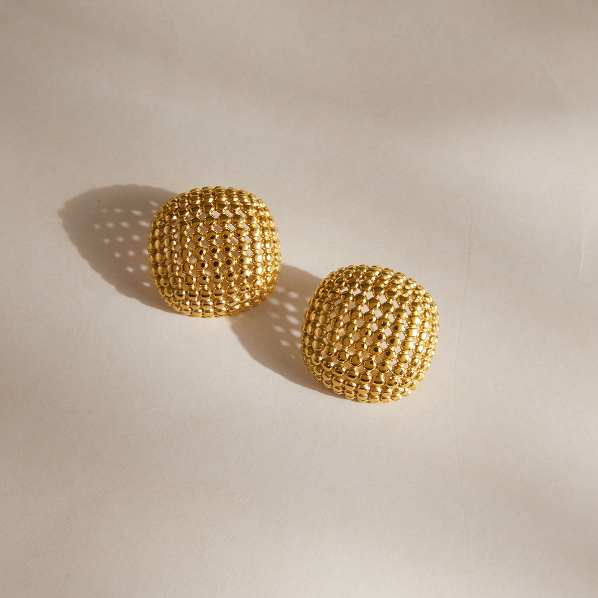 Seafoam Lattice Pillow Stud Earrings