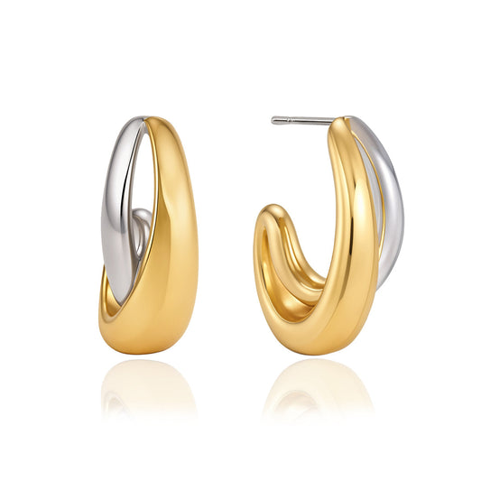 Marea Entwined Crescent Hoop Earrings