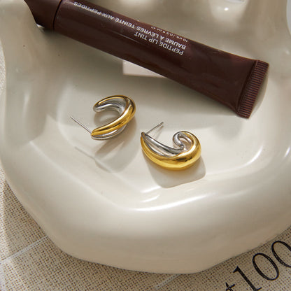 Marea Entwined Crescent Hoop Earrings