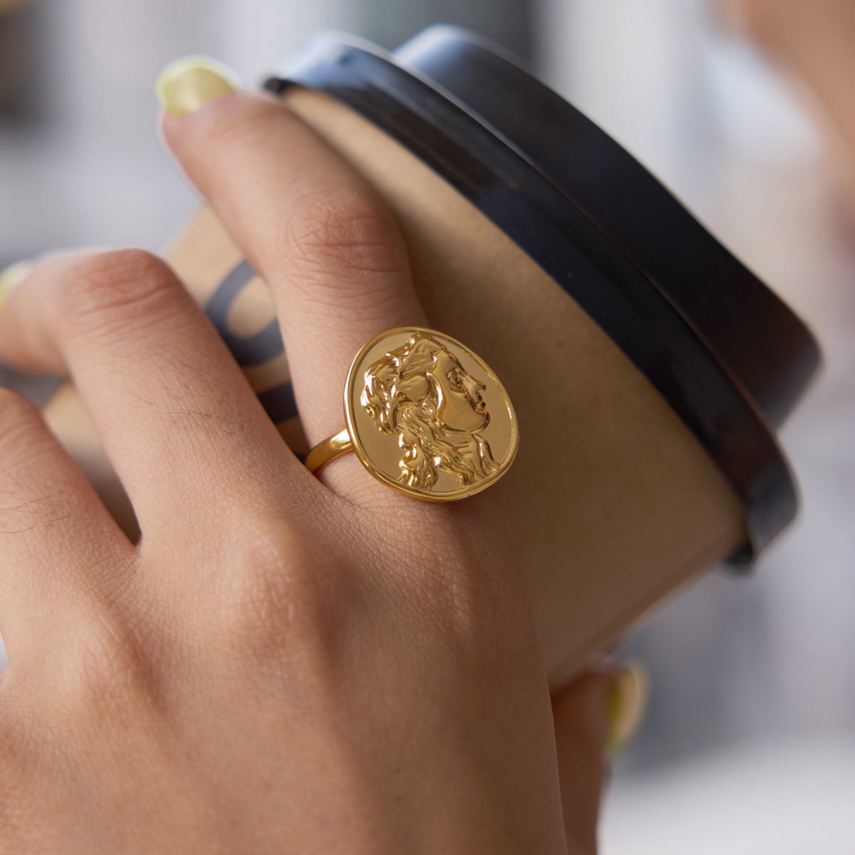 Corsica Cameo Medallion Ring
