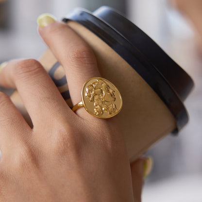 Corsica Cameo Medallion Ring