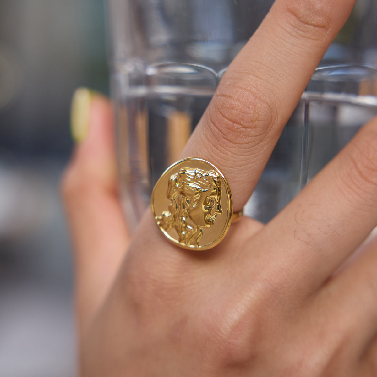 Corsica Cameo Medallion Ring