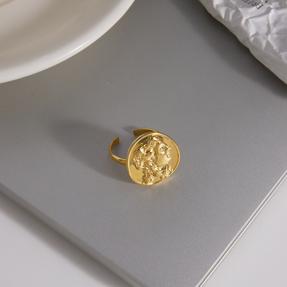 Corsica Cameo Medallion Ring