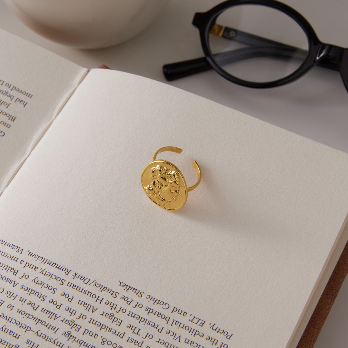 Corsica Cameo Medallion Ring