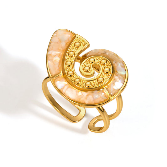 Marea Whorled Shell Ring