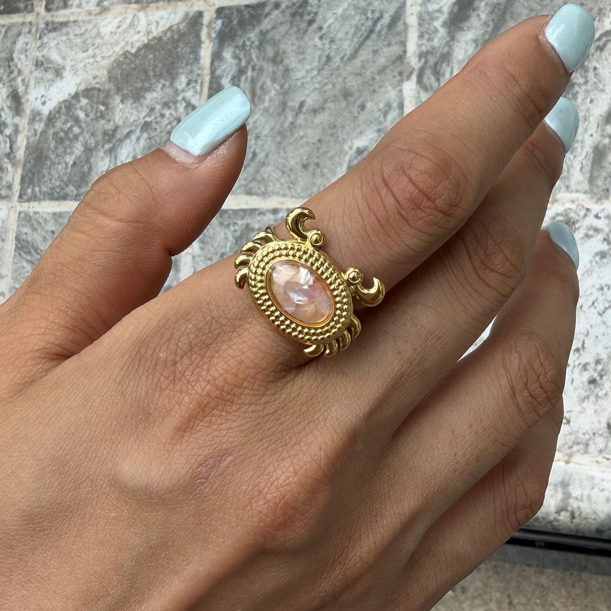 Tidepool Turtle Open Band Ring
