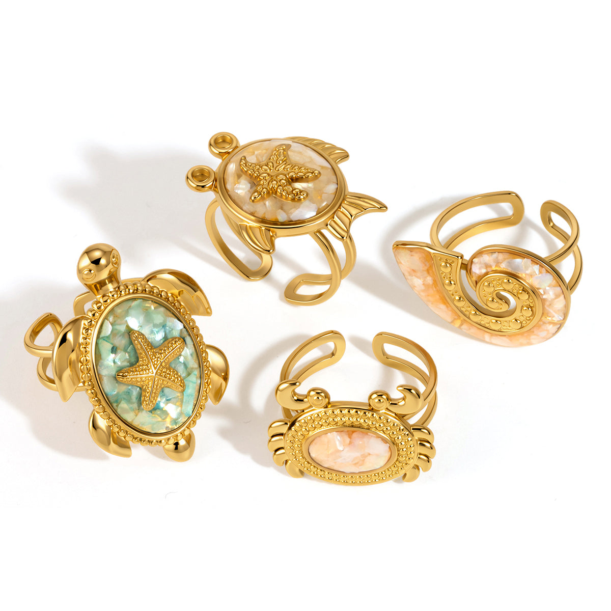 Tidepool Turtle Open Band Ring