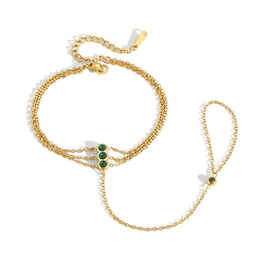Verdemar Layered Stone Harness Bracelet