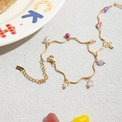 Tidepool Rippled Pebble Hand Bracelet