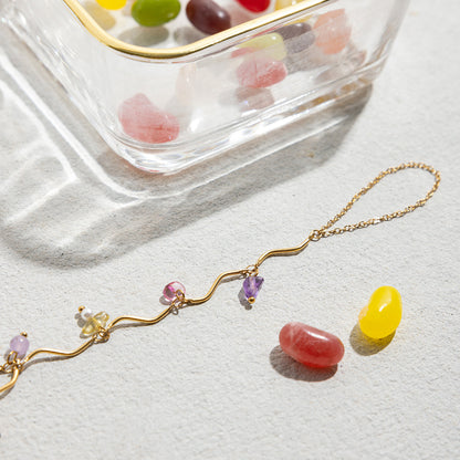 Tidepool Rippled Pebble Hand Bracelet