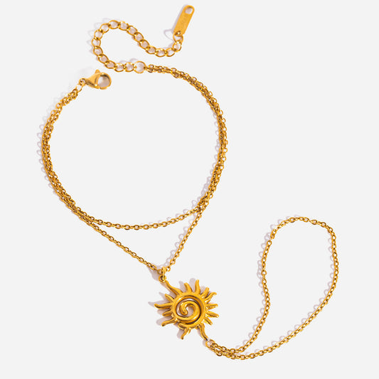 Cala Sunburst Finger Chain Bracelet