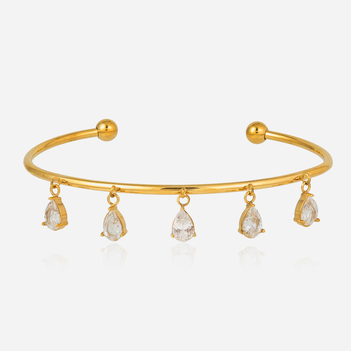 Marea Crystal Droplet Bangle Bracelet