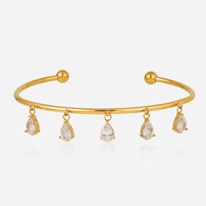 Marea Crystal Droplet Bangle Bracelet