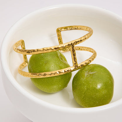 Marea Beaten Twin-Band Cuff Bracelet