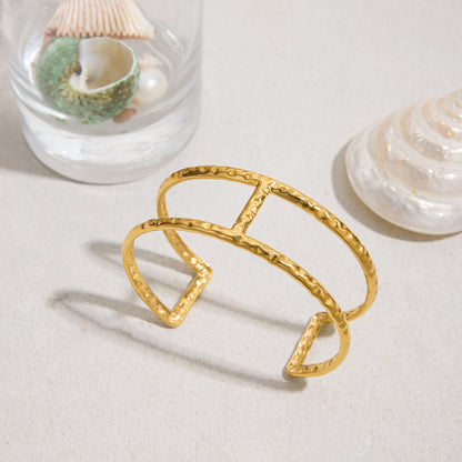Marea Beaten Twin-Band Cuff Bracelet