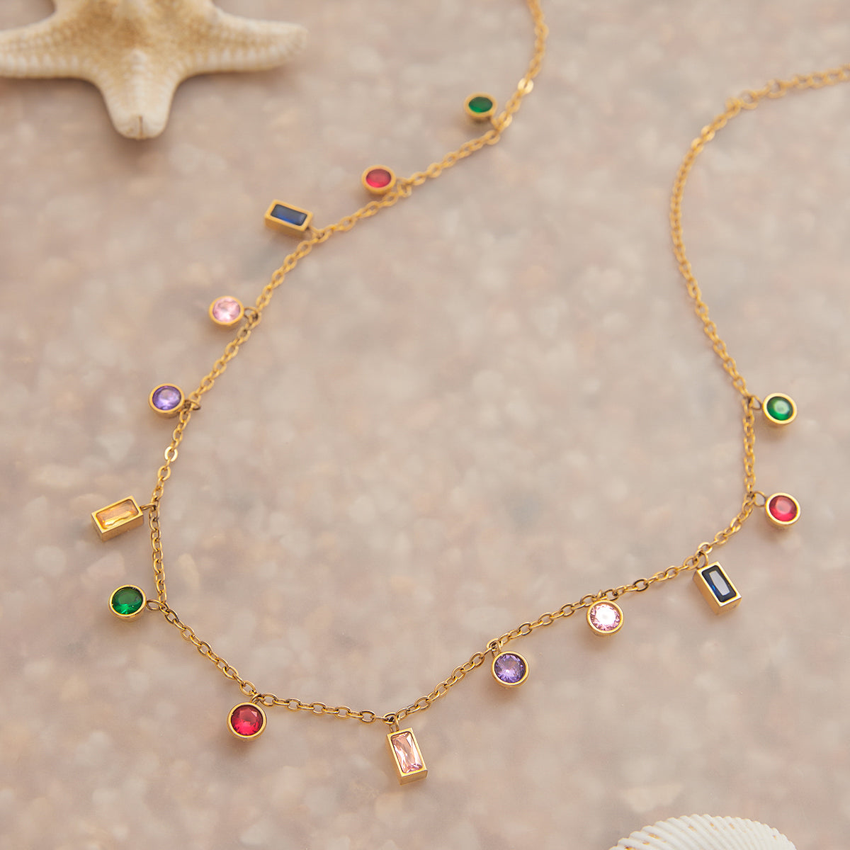 Calanque Prismatic Drop Necklace