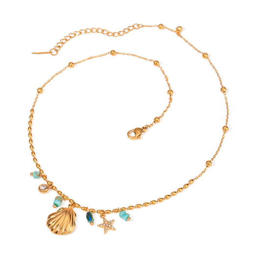 Tidepool Scallop Cluster Necklace