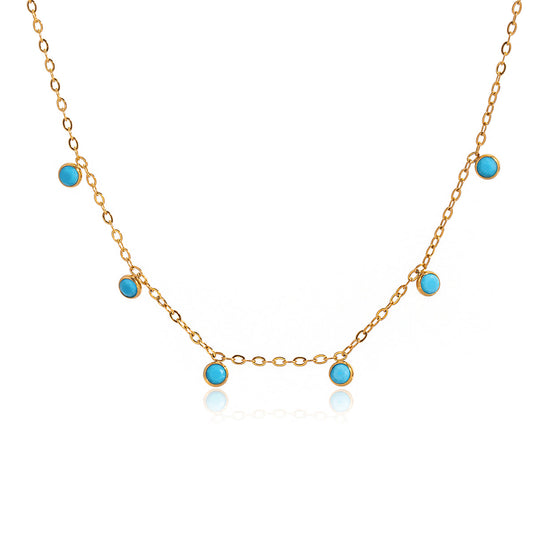 Cala Azure Bezel Necklace