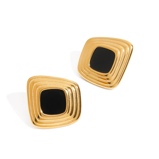 Nocturne Tiered Cushion Stud Earrings