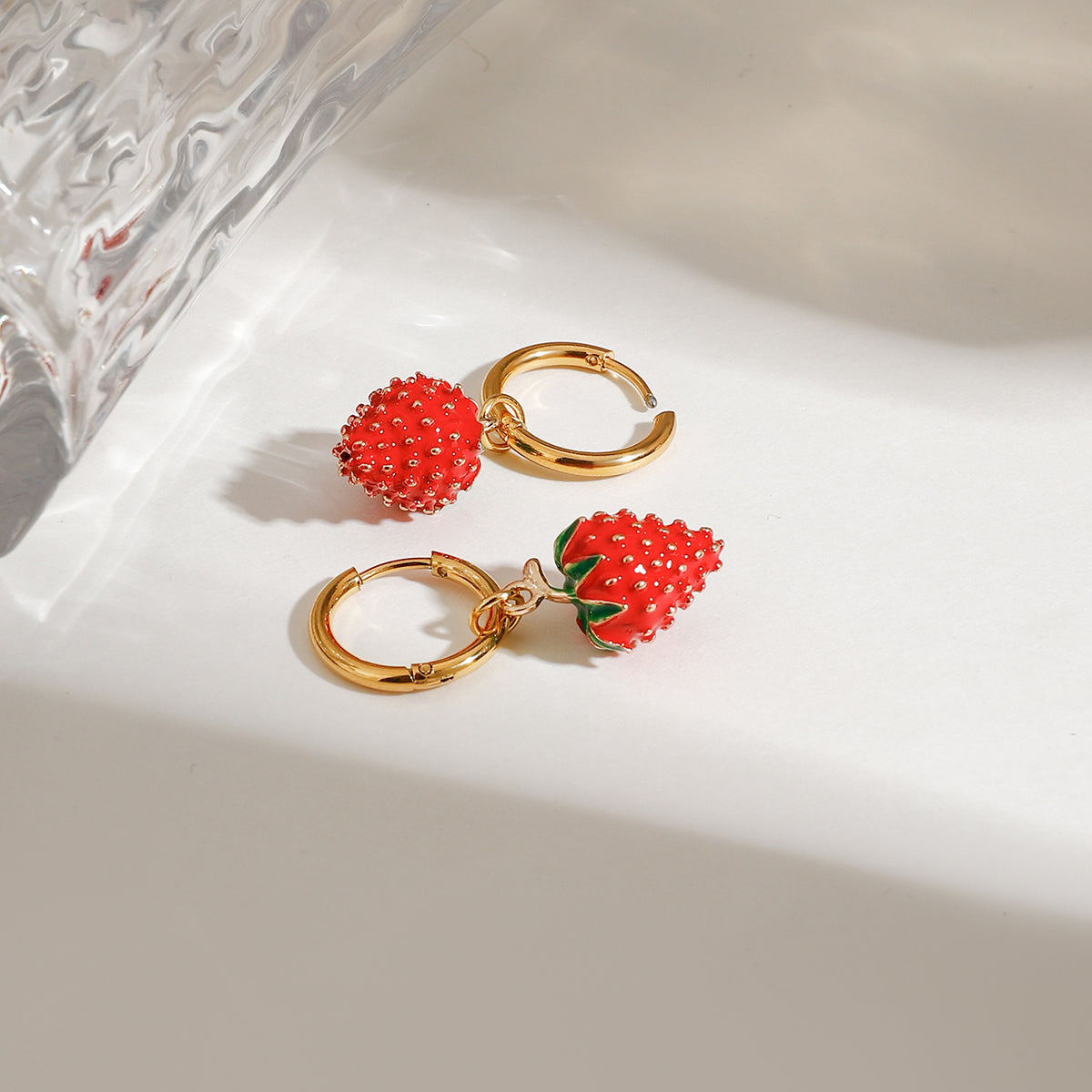 Solana Berry Huggie Hoop Earrings