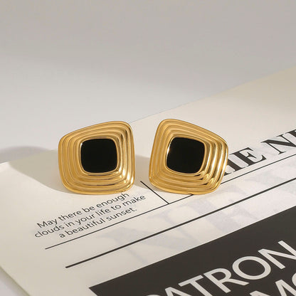 Nocturne Tiered Cushion Stud Earrings