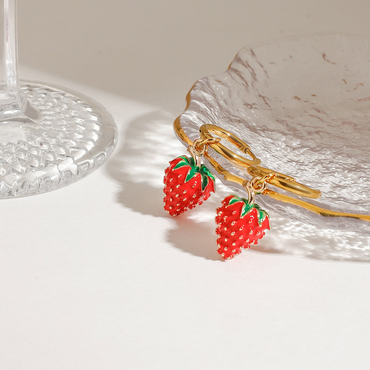 Solana Berry Huggie Hoop Earrings