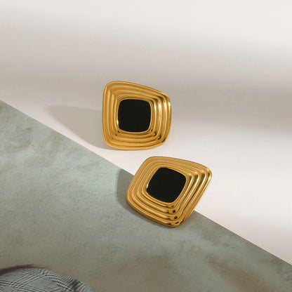 Nocturne Tiered Cushion Stud Earrings