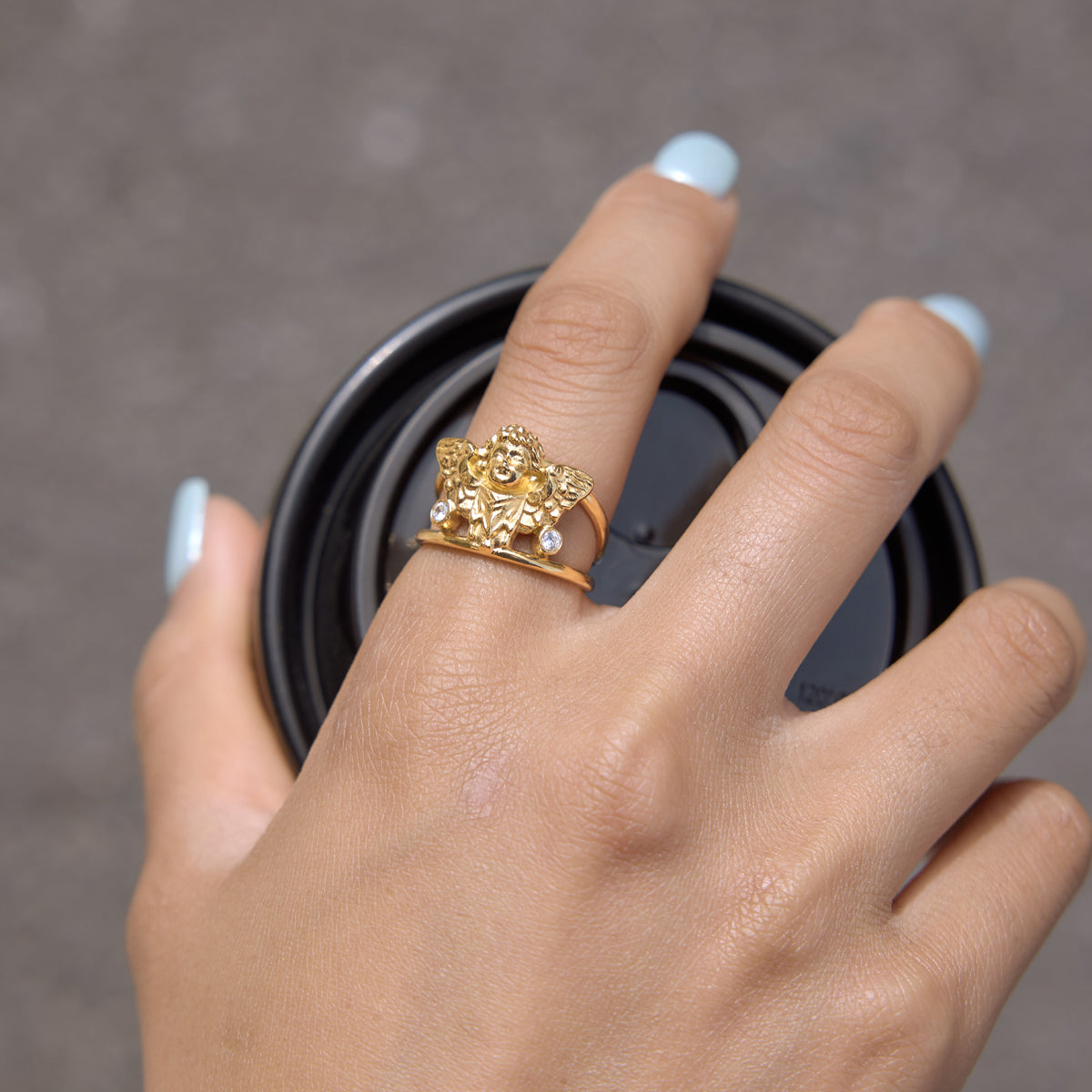 Riviera Winged Angel Split Ring