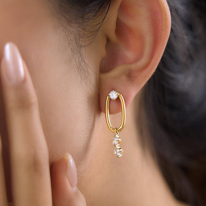 Marea Open Ellipse Dangle Earrings