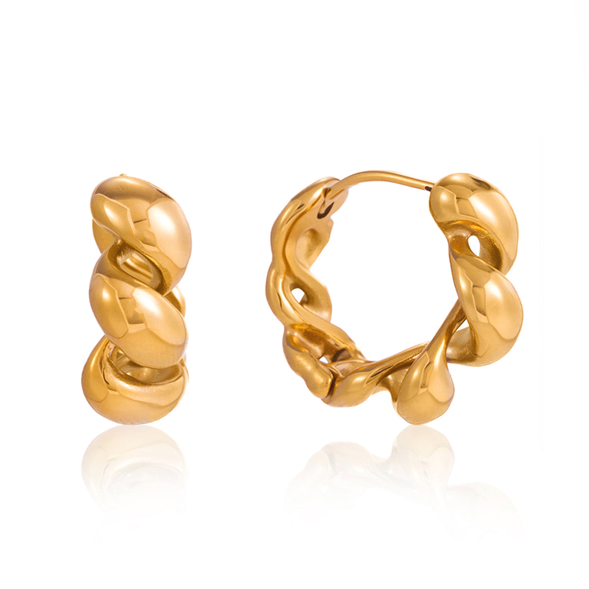 Marea Braided Rope Hoop Earrings