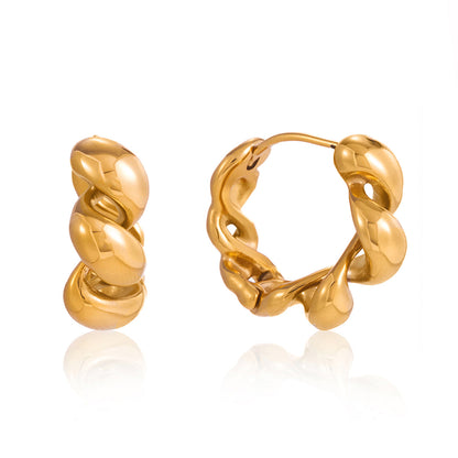 Marea Braided Rope Hoop Earrings