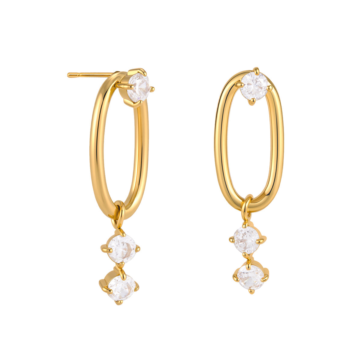Marea Open Ellipse Dangle Earrings