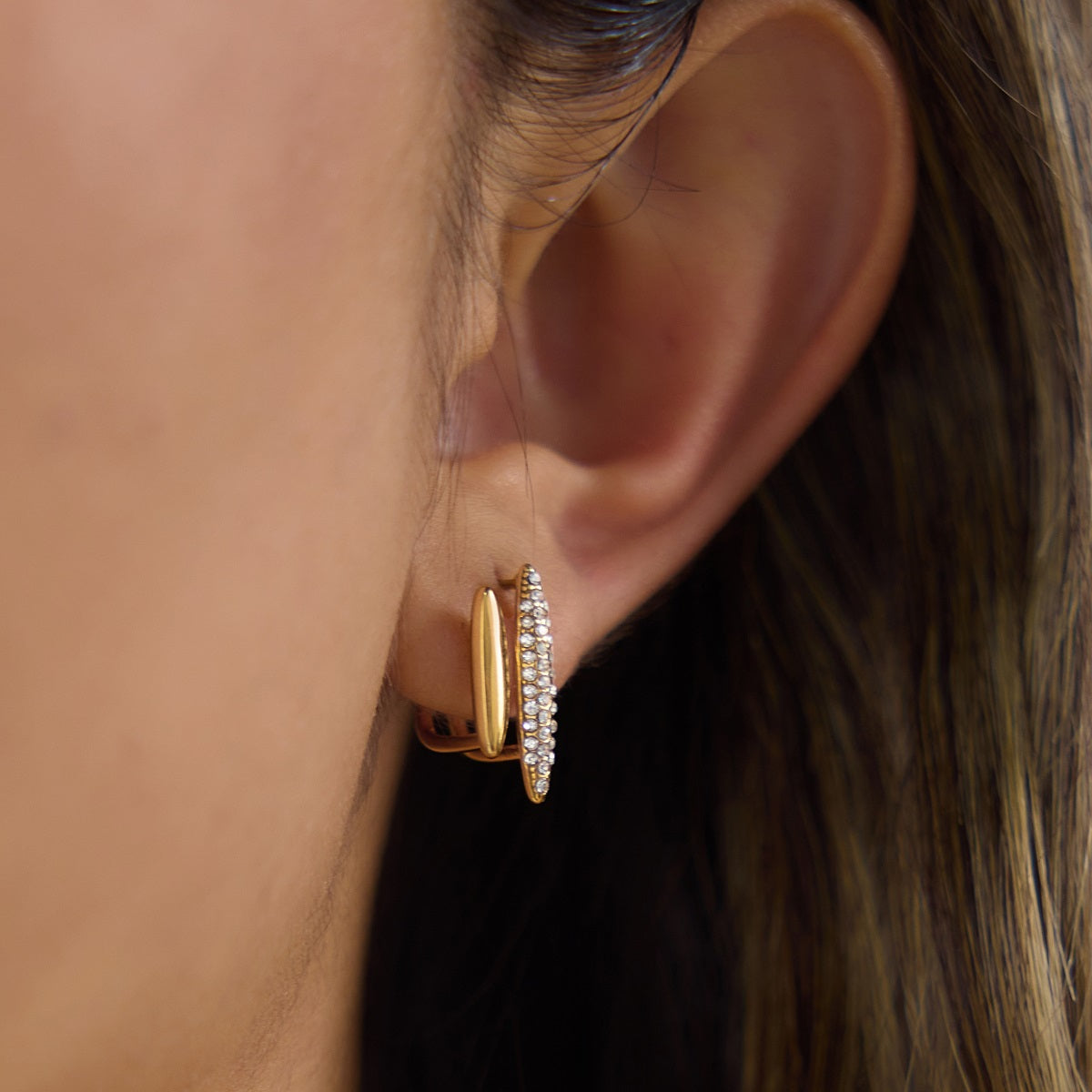 Salinas Twin Line Stud Earrings