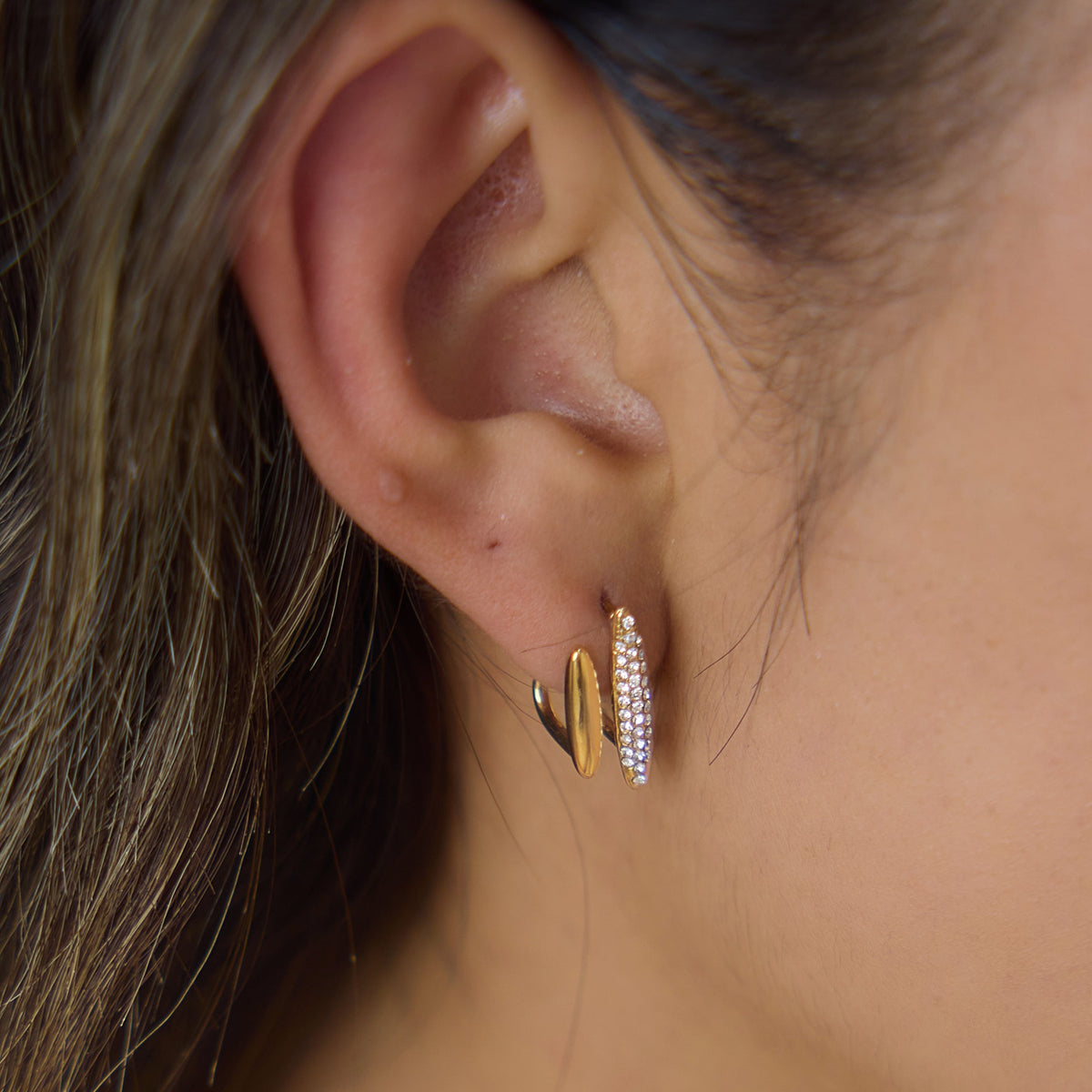 Salinas Twin Line Stud Earrings
