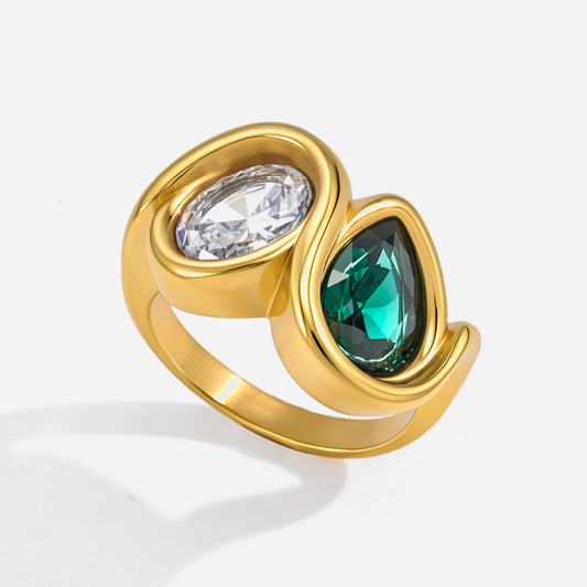 Cala Sea Green Bezel Ring