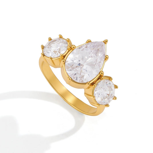 Mirasol Pear Trilogy Ring