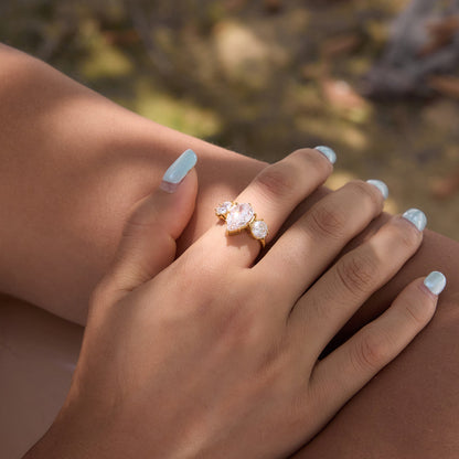 Mirasol Pear Trilogy Ring