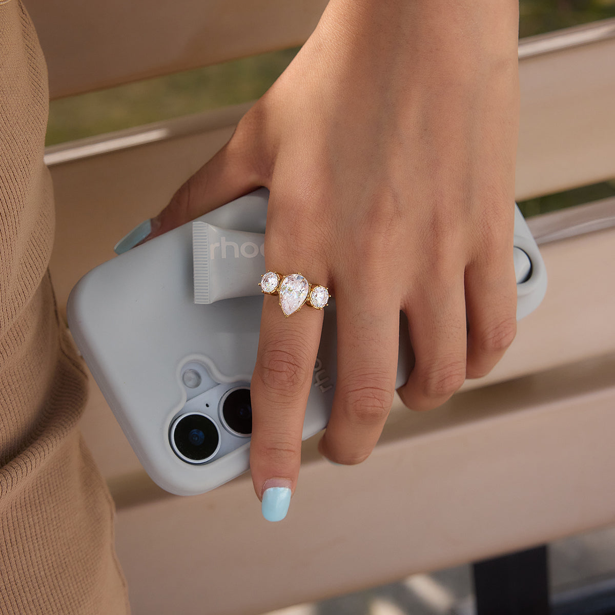 Mirasol Pear Trilogy Ring