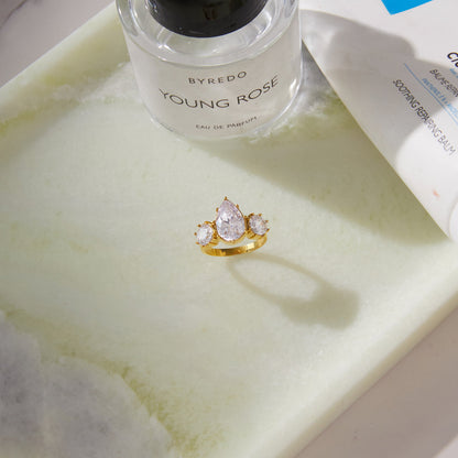 Mirasol Pear Trilogy Ring