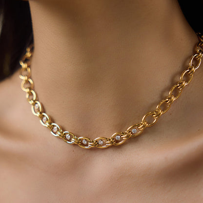 Cala Bold Oval Link Necklace