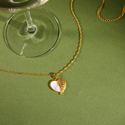 Marea Winged Heart Necklace