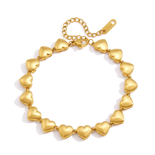 Marea Sculpted Heart Link Bracelet