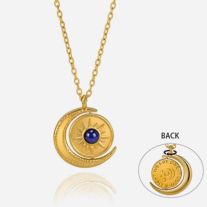 Alba Lapis Crescent Necklace