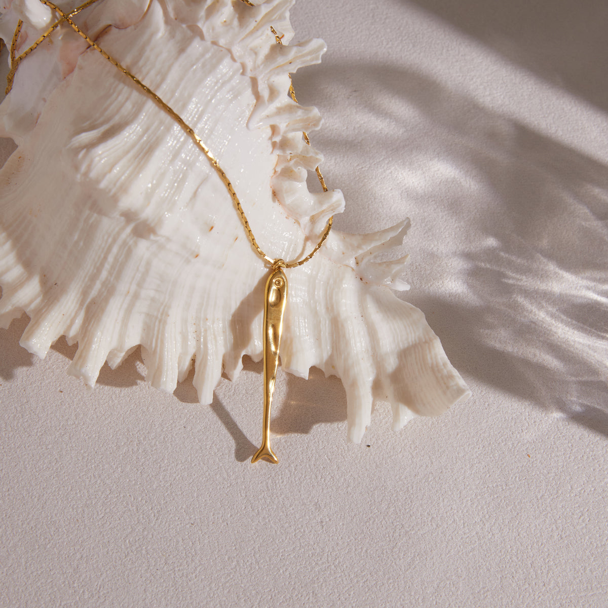 Marea Gliding Fish Charm Necklace
