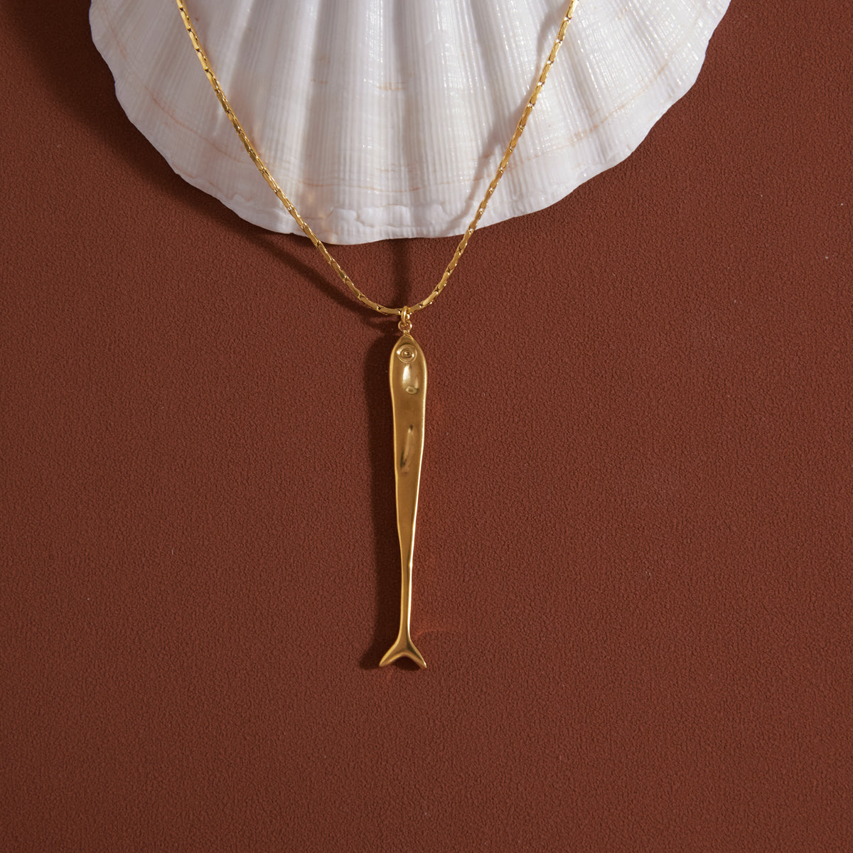Marea Gliding Fish Charm Necklace