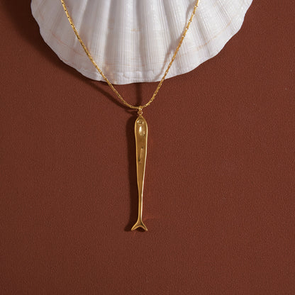 Marea Gliding Fish Charm Necklace