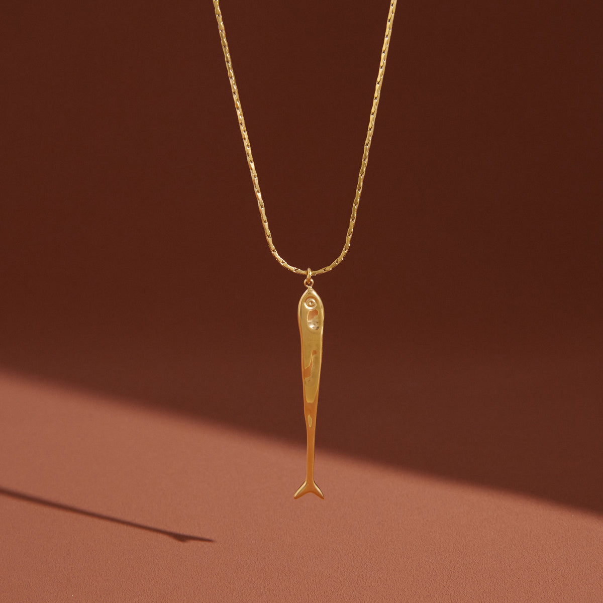 Marea Gliding Fish Charm Necklace